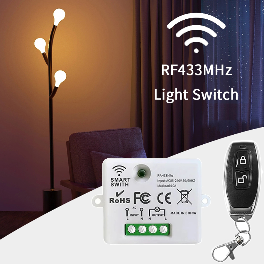 Smart Home Miniature - RF 433MHz Kablosuz Uzaktan Kumanda Anahtarı