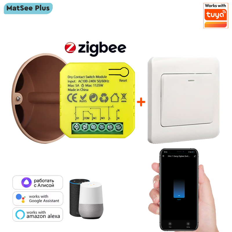 Smart Home Plus - Akıllı ZigBee Kuru Kontak Anahtarı Rölesi