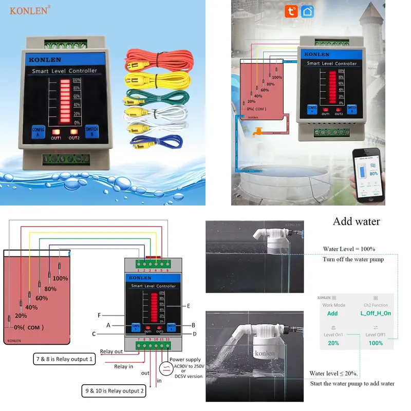 Wifi Water Sensor - KONLEN Su Seviye Sensörü WIFI Su