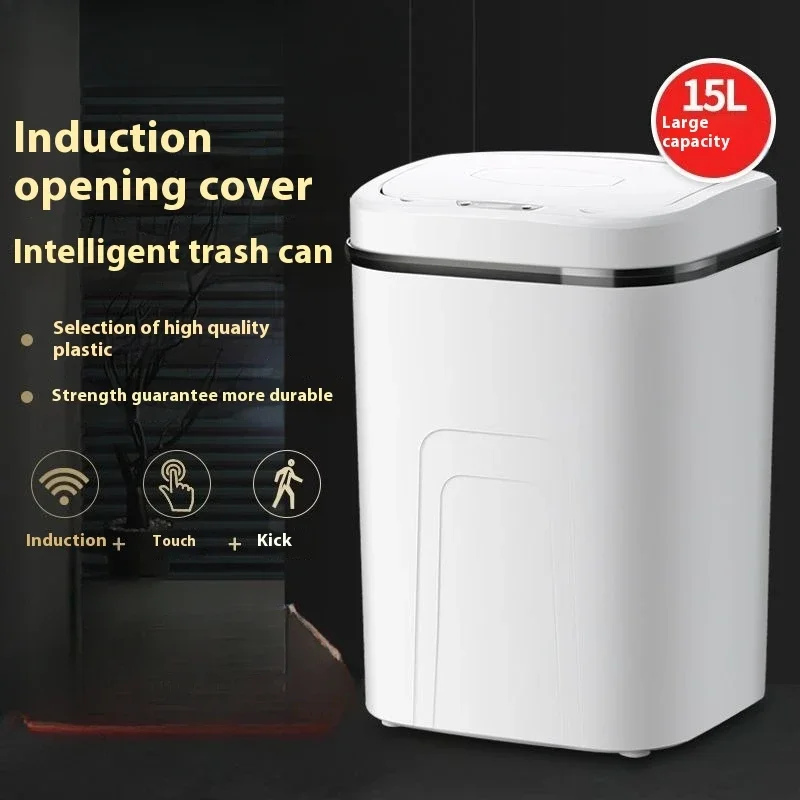 Smart Home Junkie - 15L akıllı çöp tenekesi otomatik sensörlü