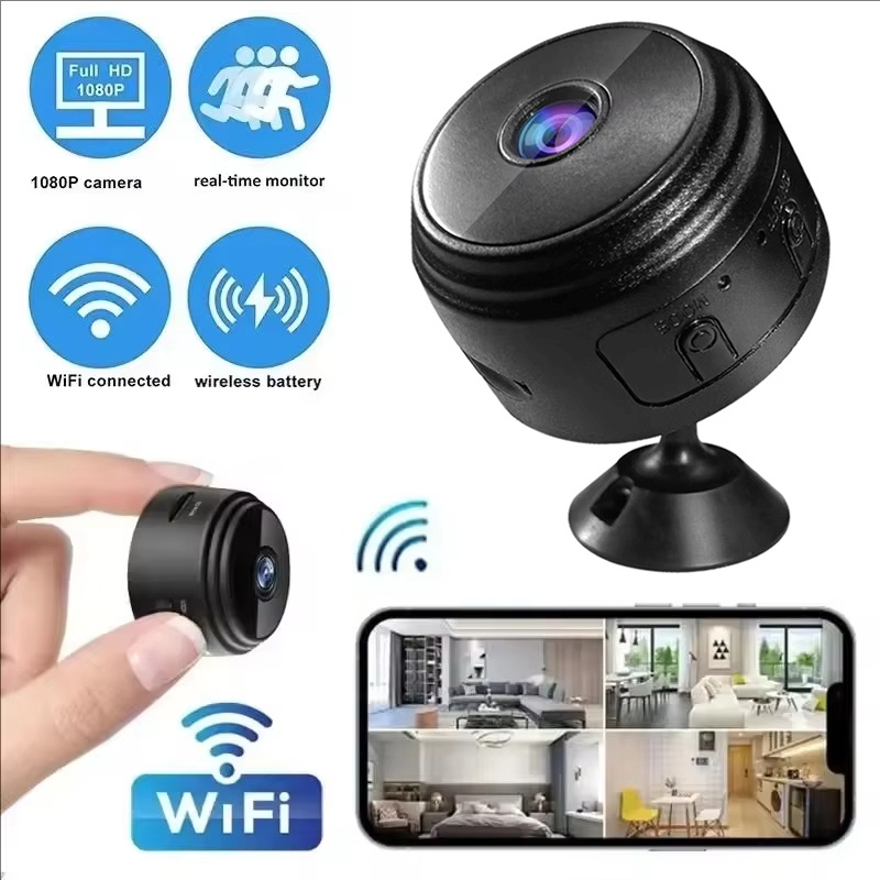 Smart Home Miniature - A9 Mini Kameralar 1080P WiFi Akıllı
