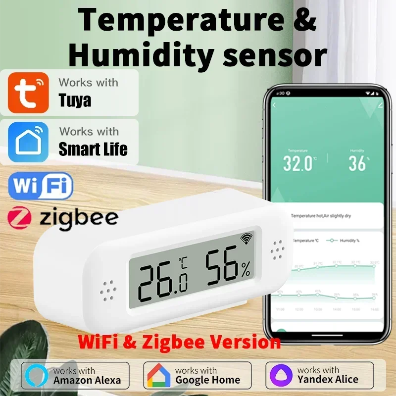 Smart Home Yandex - Tuya Zigbee WiFi Mini Sıcaklık Nem