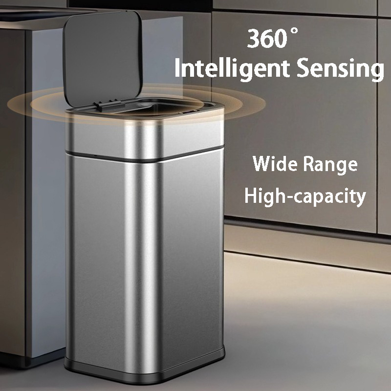 Smart Home Junkie - Otomatik sensörlü çöp tenekesi paslanmaz çelik