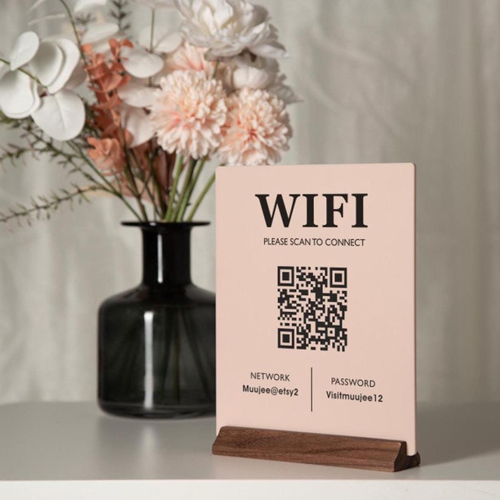 Airbnb Smart Home - Sıcak Fırsat WiFi QR Kodlu Ahşap