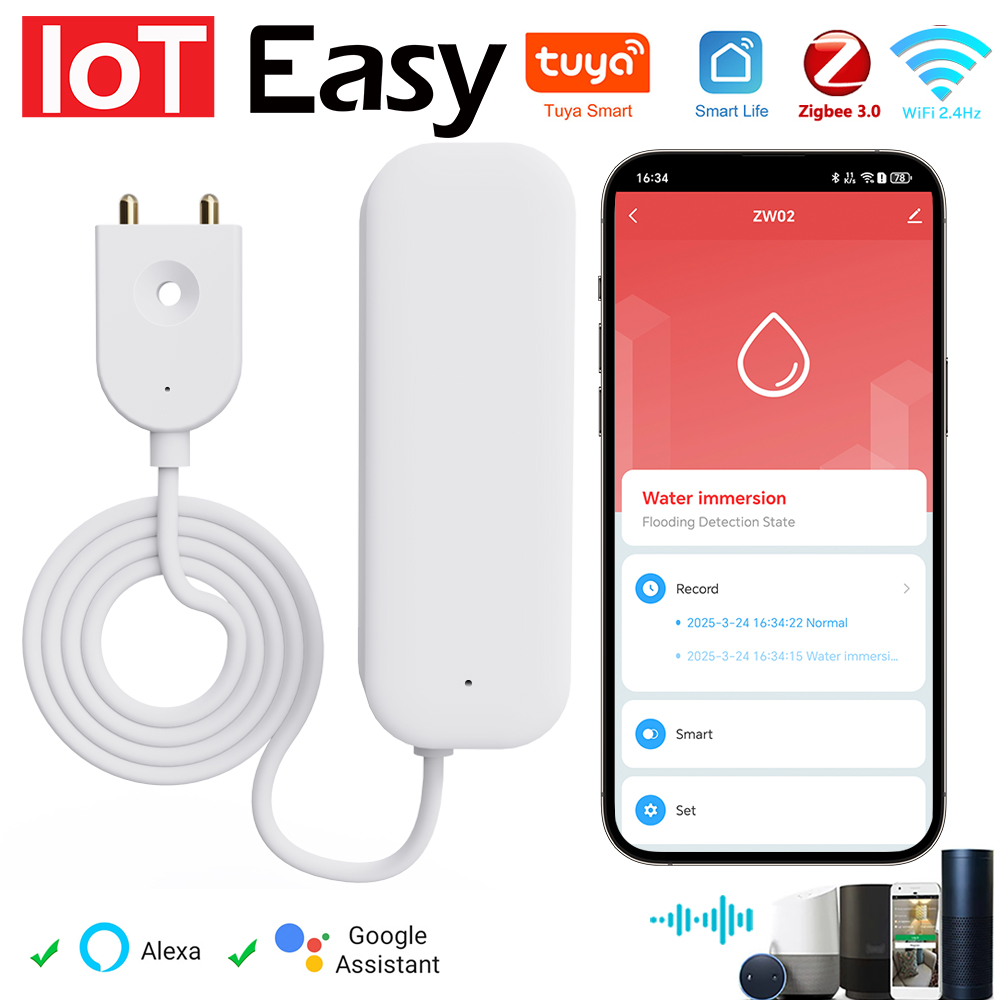 Wifi Water Sensor - Tuya WiFi ZigBee Su Sensörü Kaçak