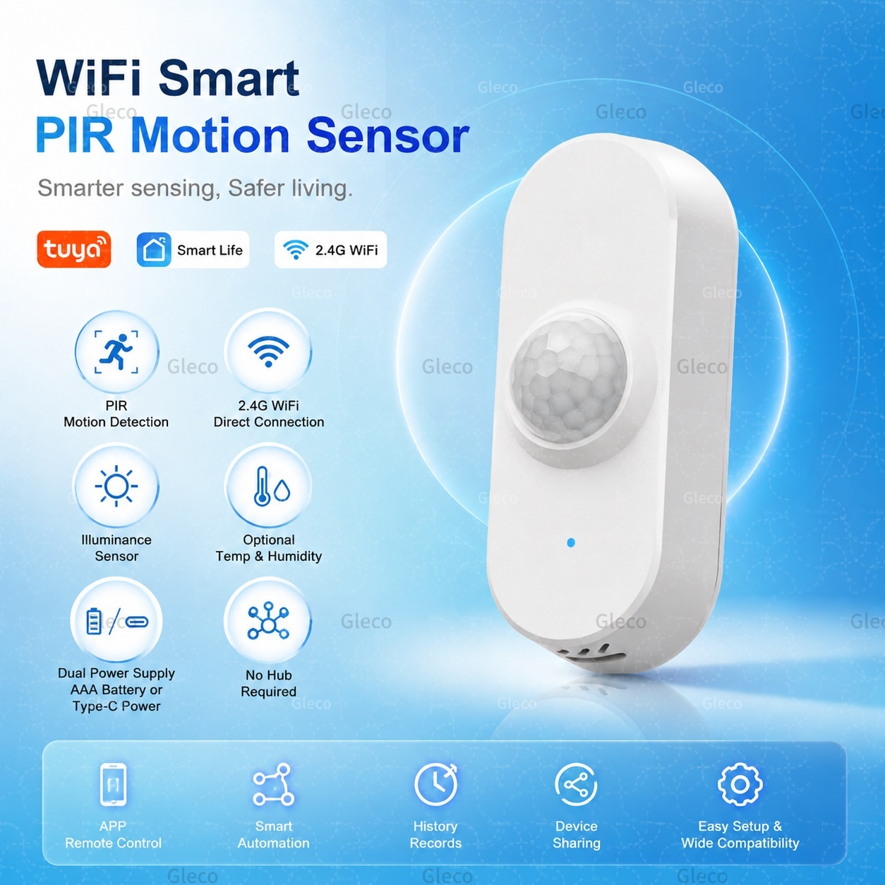Smart Home Ir - Tuya WiFi PIR Hareket Sensörü Akıllı