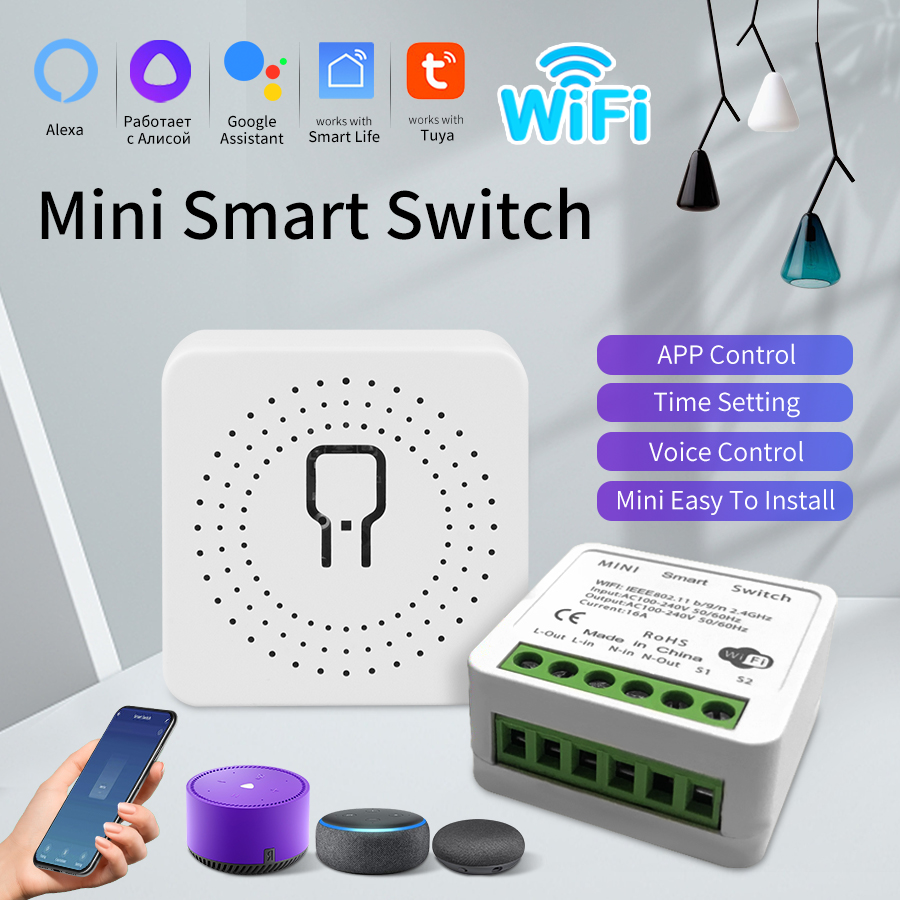 Smart Home Google - 16A 20A Tuya Akıllı WiFi Anahtar
