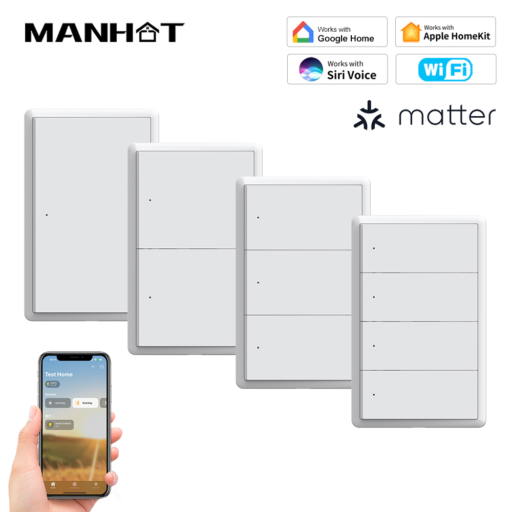 Smart Home Google - MANHOT Homekit WiFi Akıllı Anahtar Nötr