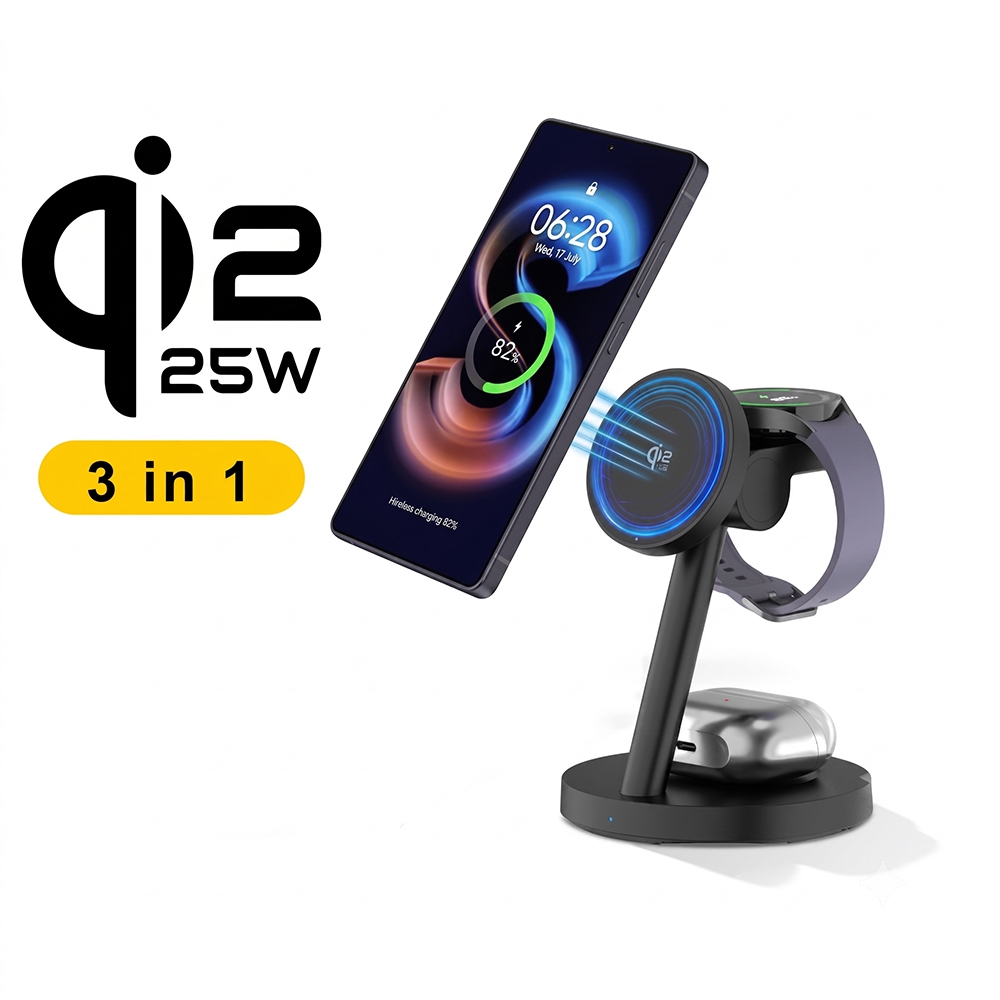 3'ü 1 arada Qi2.2 25W Hızlı Ka - Smart Home Iot incelemesi ve fiyatı