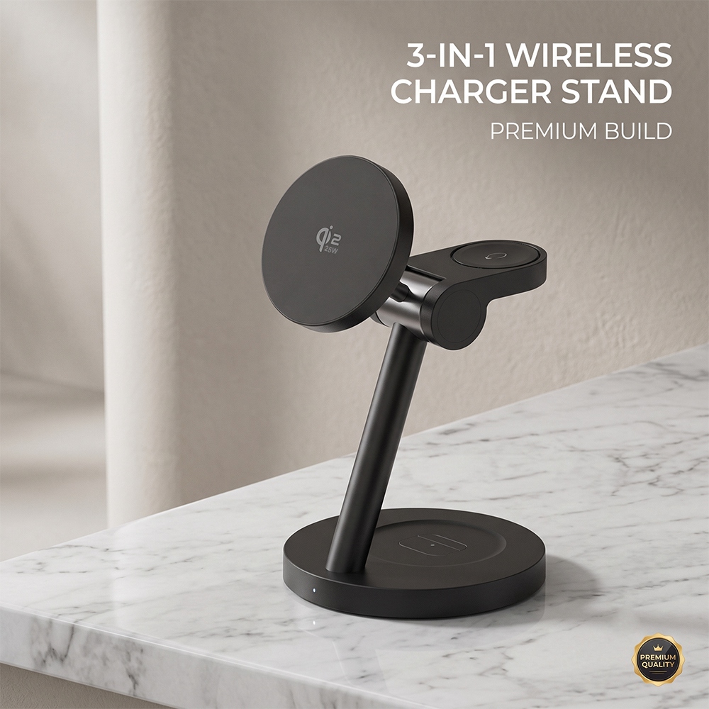 3'ü 1 arada Qi2.2 25W Hızlı Ka - Smart Home Iot incelemesi ve fiyatı