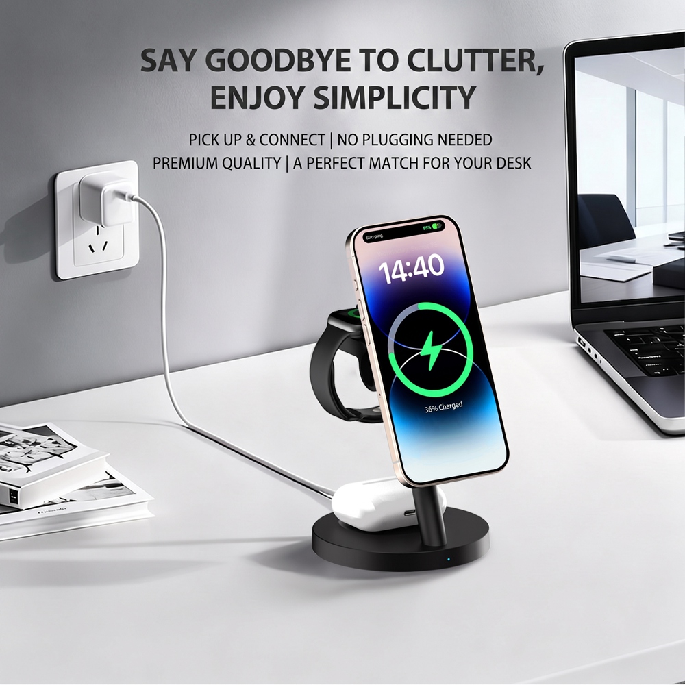 3'ü 1 arada Qi2.2 25W Hızlı Ka - Smart Home Iot incelemesi ve fiyatı