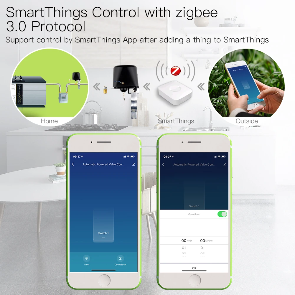 MOES ZigBee 3.0 akıllı gaz su  - Smart Home Plus incelemesi ve fiyatı