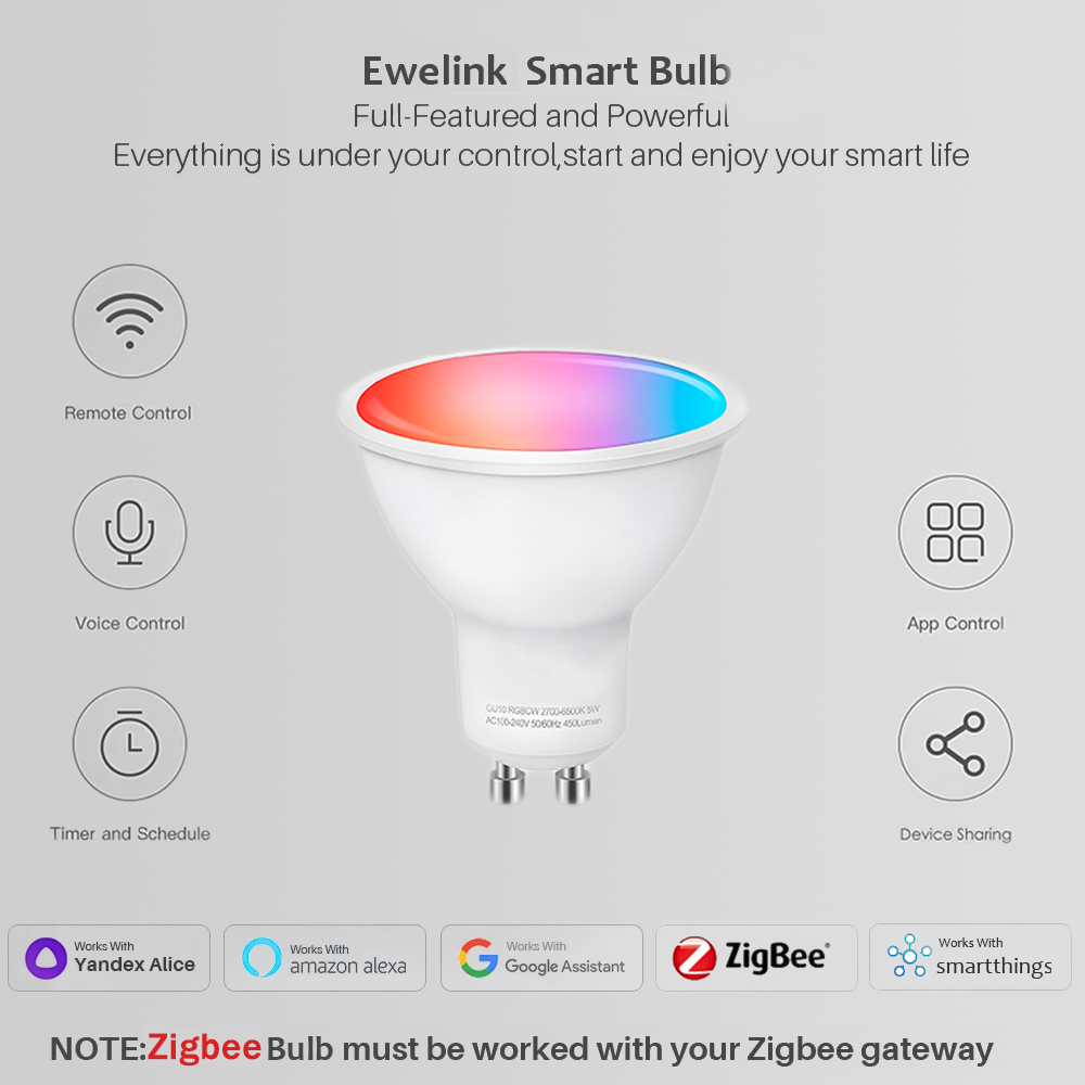 Ewelink GU10 Zigbee LED Ampull - Smart Home Yandex incelemesi ve fiyatı